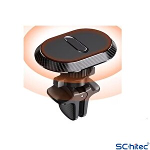 Schitec B076 Manyetik Kilitli Araç İçi Telefon Tutucu Siyah