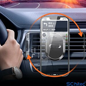 Schitec B076 Manyetik Kilitli Araç İçi Telefon Tutucu