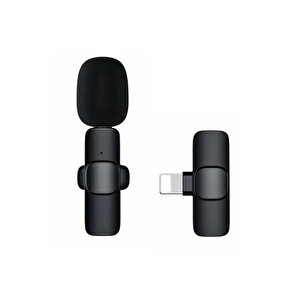 Schitec K11 Lightning Kablosuz Wireless Hd Yaka Mikrofonu Siyah Siyah