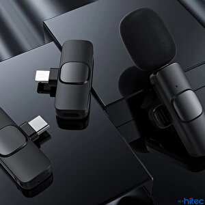 Schitec K11 Lightning Kablosuz Wireless Hd Yaka Mikrofonu Siyah