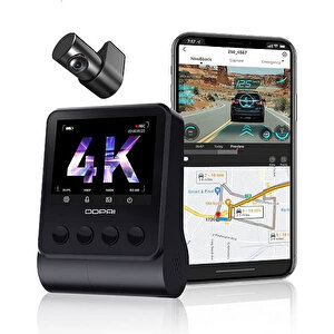Ddpai Z50 4k Ön-Arka Kameralı 7 Optik Lens 24 Saat Park Modu Akıllı Araç Kamerası