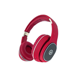 Yk Led Kulak Üstü Bluetooth Kulaklık Kırmızı Kırmızı