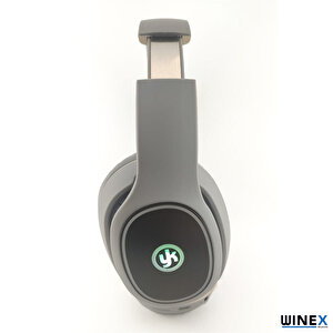 Winex Yk Led Kulak Üstü Bluetooth Kulaklık Gri
