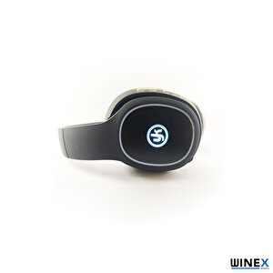 Winex Yk Led Kulak Üstü Bluetooth Kulaklık Siyah