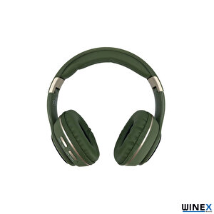 Yk Led Kulak Üstü Bluetooth Kulaklık Yeşil Yeşil