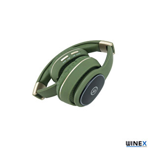 Yk Led Kulak Üstü Bluetooth Kulaklık Yeşil Yeşil