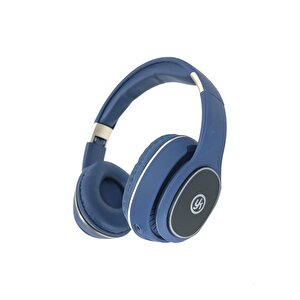 Winex Yk Led Kulak Üstü Bluetooth Kulaklık Mavi
