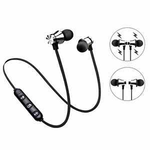 Dvip Y40 Sports Mıknatıslı Bluetooth 5.0 Kulaklık Siyah Siyah