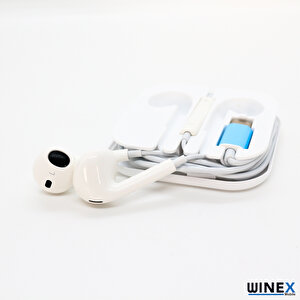 Jhl203 Pro3 Type-c Mikrofonlu Kablolu Kulaklık Beyaz Beyaz