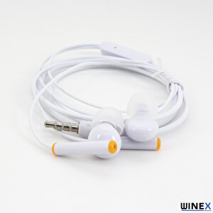 S10 3.5mm Mikrofonlu Kablolu Kulaklık Beyaz