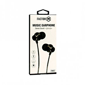 Factor M Fm02 Kulakiçi Mikrofonlu Kablolu Kulaklık Siyah (fm­fm02sy)