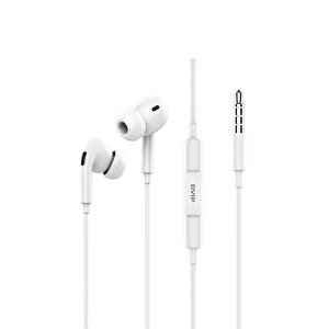 Dvip S3 3.5mm Jack Girişli Mikrofonlu Kablolu Kulaklık Beyaz Beyaz