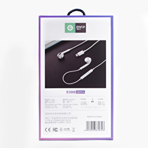 Dvip S300 İphone Lightning Kablolu Mikrofonlu Kulaklık Beyaz