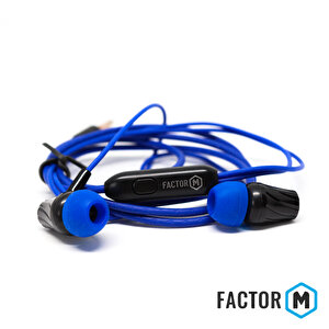 Factor­ M Fm­03 Kulakiçi Mikrofonlu Kablolu Kulaklık Mavi (fm­fm03km) Mavi