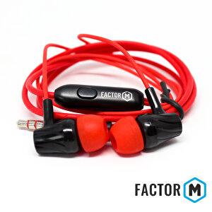 Fm­03 Kulakiçi Mikrofonlu Kablolu Kulaklık Kırmızı (fm­fm03kk) Kırmızı
