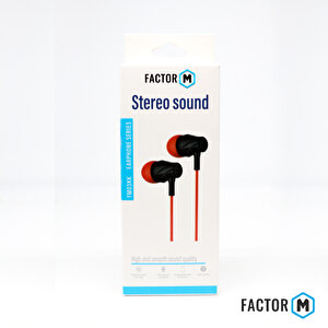 Factor M Fm­03 Kulakiçi Mikrofonlu Kablolu Kulaklık Kırmızı (fm­fm03kk)