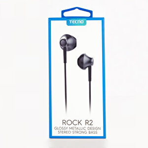Tecno Spark 8c Rock R2 Kablolu Mikrofonlu Kulaklık Siyah