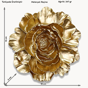Lotus Dekoratif Çiçek Altın