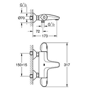 Grohe Termostatik Banyo Bataryası G1000 New 34155003