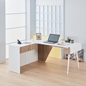 Granat Ofis Çalışma Masası Beyaz-meşe
