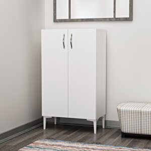 Real Çok Amaçlı Dolap Mutfak Banyo Dolabı Ayakkabılık Beyaz