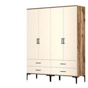 Kumsal 4 Kapili (tt) Gardrop - Li̇dya / Krem