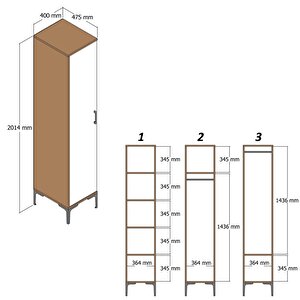 Kumsal 1 Kapili (r) Gardrop - Li̇dya / Krem