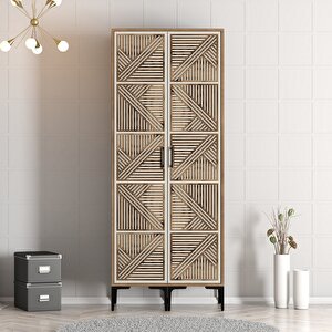 Kumsal 2 Kapili (pp) Gardrop - Li̇dya / Krem Ceviz-Krem