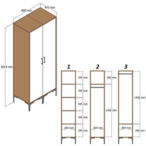 Kumsal 2 Kapili (ss) Gardrop - Li̇dya / Li̇dya