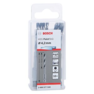 Pointeq  4,2mm 1/4 Adap. Metal Matkap Ucu 10'lu 2608577544 Bosch