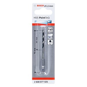 Pointeq 3,3mm 1/4 Adap. Metal Matkap Ucu 1'li 2608577521 Bosch