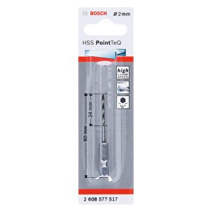 Pointeq 2mm 1/4 Adap. Metal Matkap Ucu 1'li 2608577517 Bosch