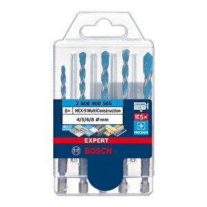 Bosch Expert Hex-9 Çok Amaçlı Matkap Ucu Seti 5'li 4 - 8mm 2608900585