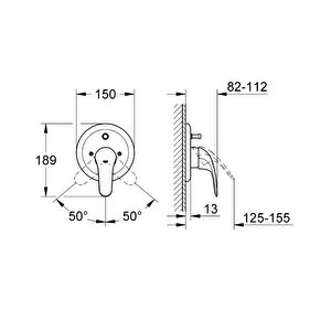 Eurosmart Tek Kumandalı Banyo Bataryası - 19450002
