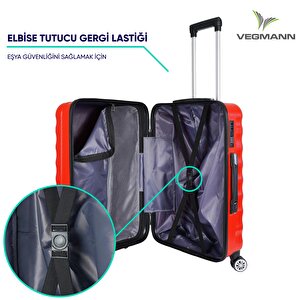 Vegmann Delphin Seri Kırmızı 3'lü Valiz Seti