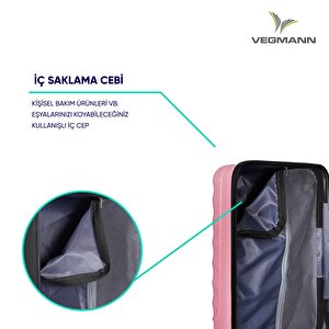 Vegmann Delphin Seri Pembe 3'lü Valiz Seti