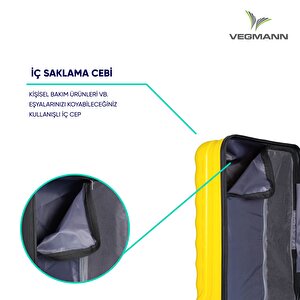 Vegmann Delphin Seri Sarı 3'lü Valiz Seti