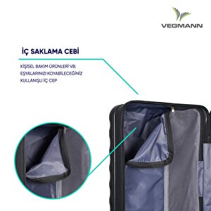 Vegmann Delphin Seri Siyah 3'lü Valiz Seti