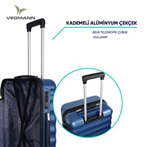 Vegmann Delphin Seri Mavi 3'lü Valiz Seti