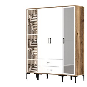 Kumsal 4 Kapili (ptr) Gardrop - Li̇dya / Beyaz