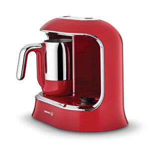 Korkmaz A861 Kahvekolik Twin Kırmızı/krom Türk Kahve Makinesi
