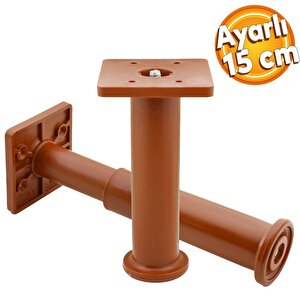 Aspen 6'lı Set Mobilya Tv Ünitesi Çekyat Koltuk Kanepe Destek Ayağı 20 Cm Ahşap Desenli Baza Ayak