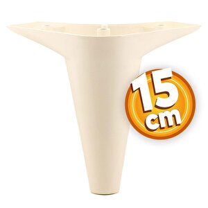 Aspen 6'lı Set Mobilya Tv Ünitesi Çekyat Koltuk Kanepe Destek Ayağı 15 Cm Krem Baza Ayak M8 Destek
