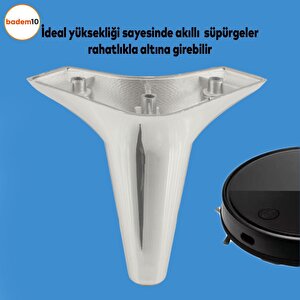 Aspen 6'lı Set Mobilya Tv Ünitesi Çekyat Koltuk Kanepe Baza Destek Ayağı Ayakları 12 Cm Krom M8