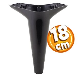 Aspen 6'lı Set Mobilya Tv Ünitesi Çekyat Koltuk Kanepe Destek Ayağı 18 Cm Siyah Baza Ayak M8 Destek