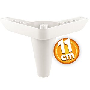 Aspen 6'lı Set Mobilya Tv Ünitesi Çekyat Koltuk Kanepe Baza Destek Ayağı Ayakları 11 Cm Beyaz Ayak