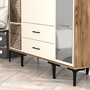 Kumsal 4 Kapili (ptr) Gardrop - Li̇dya / Krem