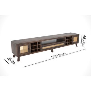 Collection Masif Ahşap Tv Ünitesi 230 Cm Ceviz