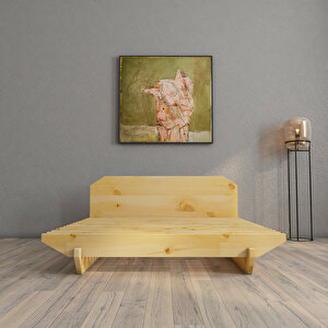 Platform Masif Ahşap Naturel Karyola 120x200