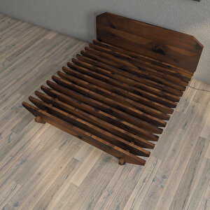 Platform Masif Ahşap Ceviz Karyola 180x200